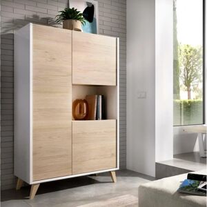 DMORA Credenza Boario - Buffet moderno 3 puertas - 81x43x135 cm DMORA Credenza Boario - Buffet moderno 3 puertas - 81x43x135 cm