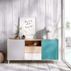 Credenza Rainier de DMORA - Moderno con 2 puertas - 155x43h75 cm Credenza Rainier de DMORA - Moderno con 2 puertas - 155x43h75 cm