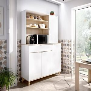 DMORA Sparavero Credenza - Buffet moderno de 4 puertas, 120x40x191 cm DMORA Sparavero Credenza - Buffet moderno de 4 puertas, 120x40x191 cm