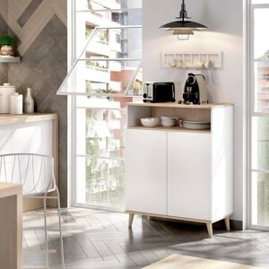 DMORA Credenza - Buffet moderne à 2 portes - 80x40cm - Publicité DMORA Credenza - Buffet moderne à 2 portes - 80x40cm - Publicité