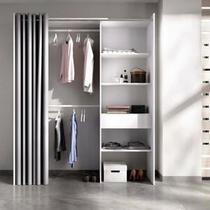 DMORA Armario Modular Blanco Gris - Ajustable y Reversible DMORA Armario Modular Blanco Gris - Ajustable y Reversible