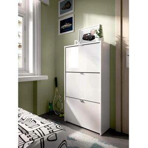 DMORA Armario Zapatero Blanco Ahorrador de Espacio - Con 3 Puertas DMORA Armario Zapatero Blanco Ahorrador de Espacio - Con 3 Puertas