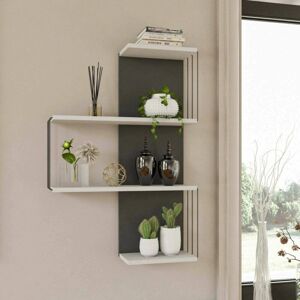 Dmora - Hadar - Blanco y Antracita - 64x19x96 cm - Estante Dmora - Hadar - Blanco y Antracita - 64x19x96 cm - Estante