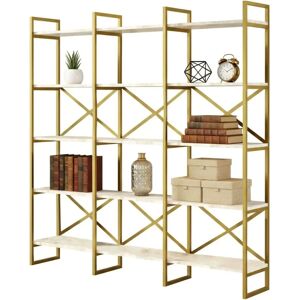 Dmora - Dpezzott - White-Gold - 170x30x175 cm - Estantería Dmora - Dpezzott - White-Gold - 170x30x175 cm - Estantería