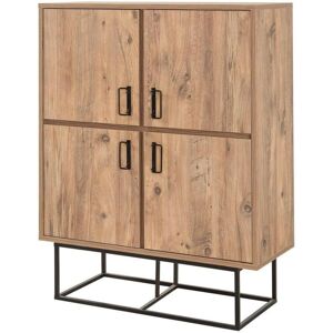Dmora Roble y Negro Buffet - Mueble multifuncional moderno Dmora Roble y Negro Buffet - Mueble multifuncional moderno