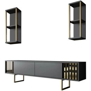 Dmora - Mueble de TV Moderno con Puertas Reversibles - 180x30x48 cm Dmora - Mueble de TV Moderno con Puertas Reversibles - 180x30x48 cm