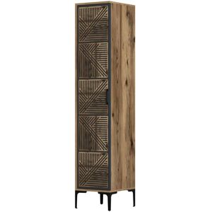 Armario multiusos nogal 1 puerta Dmora - Almacenamiento multifuncional Armario multiusos nogal 1 puerta Dmora - Almacenamiento multifuncional