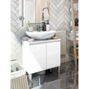 DMORA - Armario de baño con Encimera para lavabo - Diseño Moderno DMORA - Armario de baño con Encimera para lavabo - Diseño Moderno