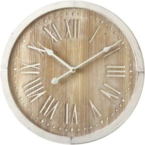 Rebecca Furniture Round Wall Clock - Shabby Style 40x40cm Rebecca Furniture Round Wall Clock - Shabby Style 40x40cm