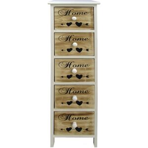 Rebecca Meuble Commode - 5 Tiroirs Bois Blanc - Rangement Chambre - Publicité Rebecca Meuble Commode - 5 Tiroirs Bois Blanc - Rangement Chambre - Publicité