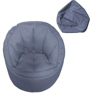 Mobili Rebecca Puf de Poliéster Azul - 70x75x75 cm Mobili Rebecca Puf de Poliéster Azul - 70x75x75 cm