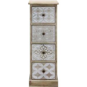 Rebecca Mobili Cajonera Estrecha Madera Blanca - Cajonera - Mueble de almacenamiento pequeño Rebecca Mobili Cajonera Estrecha Madera Blanca - Cajonera - Mueble de almacenamiento pequeño