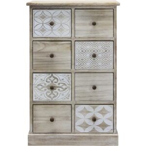 Rebecca Meubles Commode 8 Tiroirs - Bois & Beige/Blanc - Rangement - Publicité Rebecca Meubles Commode 8 Tiroirs - Bois & Beige/Blanc - Rangement - Publicité