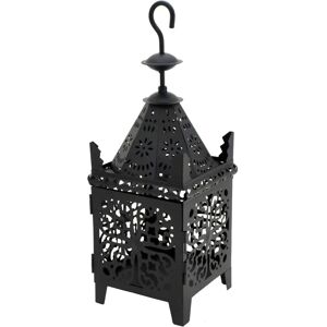 Rebecca Black Candle Holder - Lantern - Ethnic Decor - Metal - 38x14x14 Rebecca Black Candle Holder - Lantern - Ethnic Decor - Metal - 38x14x14
