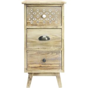 Mobili Rebecca Rebecca Furniture Bedside Table Narrow Chest of Drawers 3 Drawers in Antique Wood for Bedroom Mobili Rebecca Rebecca Furniture Bedside Table Narrow Chest of Drawers 3 Drawers in Antique Wood for Bedroom