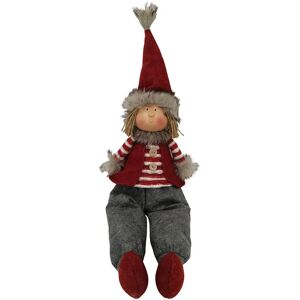 Rebecca Nordic Elf Christmas Decoration - Gnome, Red, Gray - Festive Decor Rebecca Nordic Elf Christmas Decoration - Gnome, Red, Gray - Festive Decor