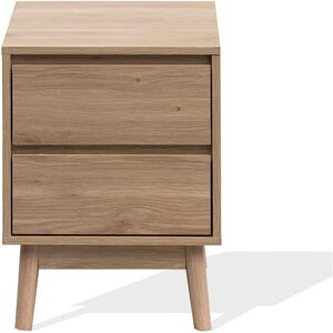 Comodino Rebecca - 2 Cassetti - Marrone - 56,5x40x40 cm Comodino Rebecca - 2 Cassetti - Marrone - 56,5x40x40 cm