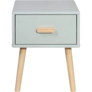 Mobili Rebecca Table de Nuit - Pin Teal Scandinave - 44x35x35 - Table de Nuit pour Enfants - Publicité Mobili Rebecca Table de Nuit - Pin Teal Scandinave - 44x35x35 - Table de Nuit pour Enfants - Publicité