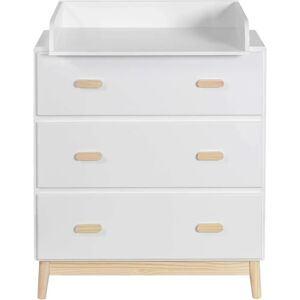 Mobili Rebecca Betula Table à Langer - Blanc, Marron, MDF, 100x80x42 - Publicité Mobili Rebecca Betula Table à Langer - Blanc, Marron, MDF, 100x80x42 - Publicité