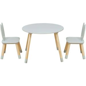 Mobili Rebecca Juego de Mesa y Sillas para Niños - MDF Pino Verde Aqua Marrón Mobili Rebecca Juego de Mesa y Sillas para Niños - MDF Pino Verde Aqua Marrón