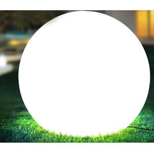 Bakaji Tuin Bol Lamp - 30cm Wit Buitenverlichting Bakaji Tuin Bol Lamp - 30cm Wit Buitenverlichting