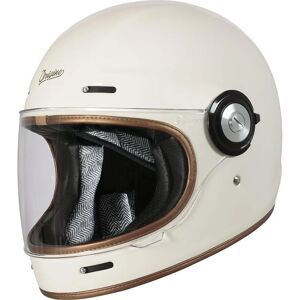 Casco de motocicleta vintage de fibra de vidrio Vega Distinguished Crema - Casco de moto Casco de motocicleta vintage de fibra de vidrio Vega Distinguished Crema - Casco de moto