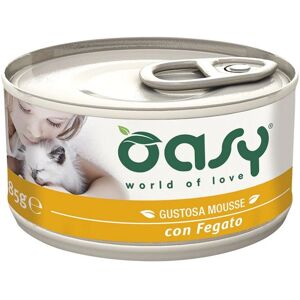 Oasy Chat Foie Mousse 85g - Nourriture Complète - 3 Variantes - Publicité Oasy Chat Foie Mousse 85g - Nourriture Complète - 3 Variantes - Publicité
