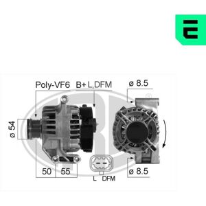 ERA 210687A Lichtmaschine - 14V 105A für Opel, Suzuki ERA 210687A Lichtmaschine - 14V 105A für Opel, Suzuki