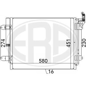 ERA 667142 Condensador De Aire Acondicionado para Volkswagen Tiguan I ERA 667142 Condensador De Aire Acondicionado para Volkswagen Tiguan I