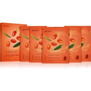 KORIKA SuperFruits Goji Berry - Set de 5 Măști Faciale Anti-îmbătrânire - Rejuvenante KORIKA SuperFruits Goji Berry - Set de 5 Măști Faciale Anti-îmbătrânire - Rejuvenante