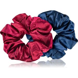 BrushArt - Hair Large Satin - Czerwony i Niebieski - 2pc - Scrunchie BrushArt - Hair Large Satin - Czerwony i Niebieski - 2pc - Scrunchie