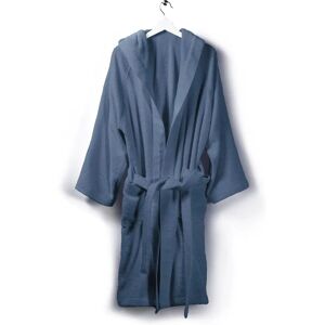 Caleffi Zachte Blauwe Kapuzenbadjas - Badjas Caleffi Zachte Blauwe Kapuzenbadjas - Badjas