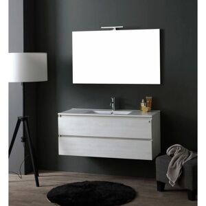 Kiamami Valentina - Mobile Bagno Moderno a Muro con Lavabo in Ceramica e Specchio LED - 120cm Kiamami Valentina - Mobile Bagno Moderno a Muro con Lavabo in Ceramica e Specchio LED - 120cm