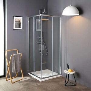 Cabine de Douche en Verre Carré 70x70 - Luna - Publicité Cabine de Douche en Verre Carré 70x70 - Luna - Publicité