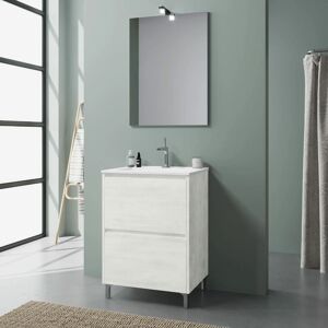 Kiamami Valentina - Mueble de baño de pie 60cm blanco con lavabo - Mobiliario de baño Kiamami Valentina - Mueble de baño de pie 60cm blanco con lavabo - Mobiliario de baño