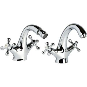 Kiamami Valentina - Ensemble de Robinets Style Rétro pour Lavabo et Bidet - Chrome - Publicité Kiamami Valentina - Ensemble de Robinets Style Rétro pour Lavabo et Bidet - Chrome - Publicité