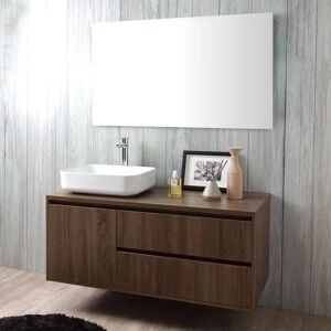 Kiamami Valentina - Mueble de baño suspendido - Nogal oscuro - 120cm Kiamami Valentina - Mueble de baño suspendido - Nogal oscuro - 120cm