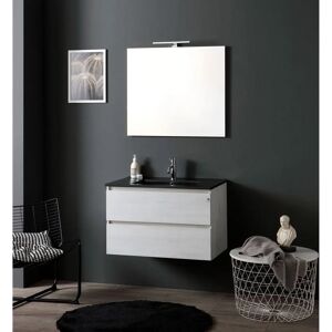 Mobili da Bagno Sospesi Kiamami Valentina - Grigio Chiaro - Lavabo in Ceramica Mobili da Bagno Sospesi Kiamami Valentina - Grigio Chiaro - Lavabo in Ceramica