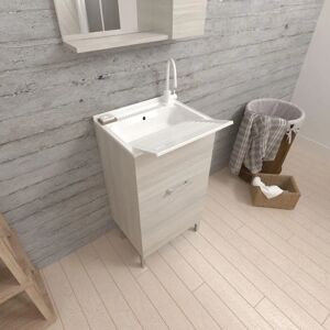Kiamami Valentina - Meuble Lavabo 45cm avec 1 porte - Bois clair - Publicité Kiamami Valentina - Meuble Lavabo 45cm avec 1 porte - Bois clair - Publicité