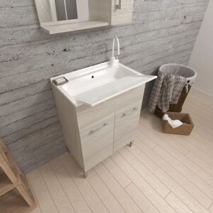 Kiamami Valentina - Lavabo 60x50 avec Mobile et Planche à Laver - Bois Clair - Publicité Kiamami Valentina - Lavabo 60x50 avec Mobile et Planche à Laver - Bois Clair - Publicité