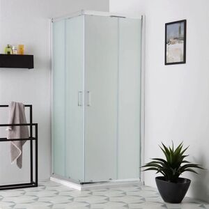 Kiamami Valentina - Cabine de Douche Carrée 80x80cm en Verre Satiné - Type de Douche - Publicité Kiamami Valentina - Cabine de Douche Carrée 80x80cm en Verre Satiné - Type de Douche - Publicité