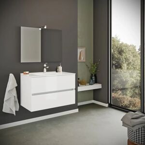 Kiamami Valentina - Mueble de baño suspendido 80cm brillo blanco - Tipo de baño Kiamami Valentina - Mueble de baño suspendido 80cm brillo blanco - Tipo de baño
