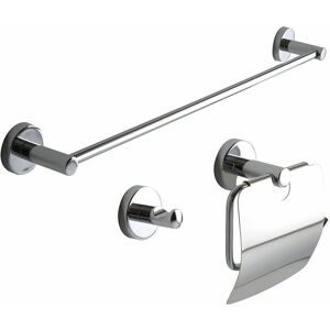 Kiamami Valentina - Juego de accesorios de baño 3 piezas en cromo Kiamami Valentina - Juego de accesorios de baño 3 piezas en cromo