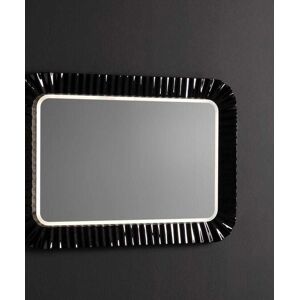 Kiamami Valentina - Espejo con Marco Ondulado en Negro 94x68cm - Baño Kiamami Valentina - Espejo con Marco Ondulado en Negro 94x68cm - Baño