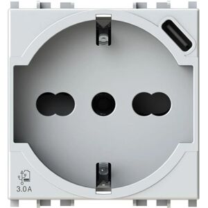 Tecnomat P40 Vägguttag med USB - Kompatibel med Plana - 2 Moduler Tecnomat P40 Vägguttag med USB - Kompatibel med Plana - 2 Moduler