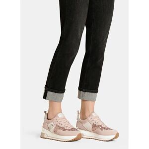 LIUJO Sneakers Nude - Plateforme, Paillettes, Velours - Sneakers - Publicité LIUJO Sneakers Nude - Plateforme, Paillettes, Velours - Sneakers - Publicité