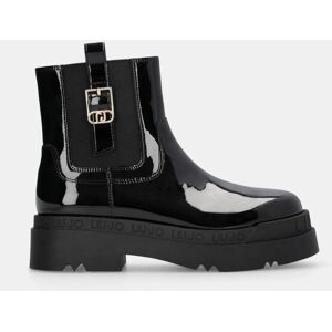 LIUJO Bottines en vernis noirs - Boots - Publicité LIUJO Bottines en vernis noirs - Boots - Publicité