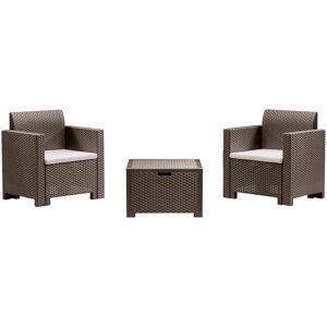 DMORA - Apis - Tortora - Conjunto de muebles de jardín DMORA - Apis - Tortora - Conjunto de muebles de jardín