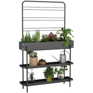 DMORA Soporte de Flores Moderno con 3 Estantes - Portaplantas para Balcón y Jardín DMORA Soporte de Flores Moderno con 3 Estantes - Portaplantas para Balcón y Jardín