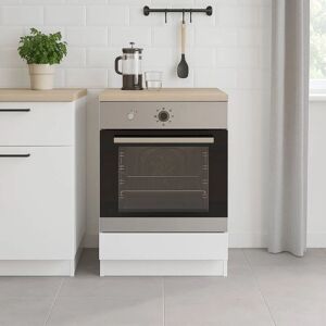 DMORA - Pau - Blanco brillante - Roble canadiense - base cabinet DMORA - Pau - Blanco brillante - Roble canadiense - base cabinet